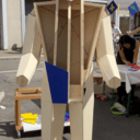 Chevalier en bois - Construction collective