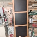 Premier "chantier" porte coulissante et porte "normale" (chene/valchromat)