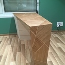 Bureau de consultation en chêne et érable sycomore