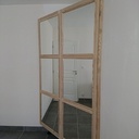 Placard d'angle avec porte en frêne