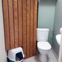 Paroi cache chauffe-eau + étagère