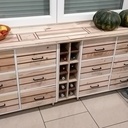Rangement cuisine en bois de palette