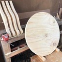 Mesa redonda em pinus -  table ronde en pin