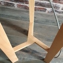 Lampe trépied châtaignier