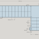 Plan d étude escalier droit a 2 volées