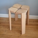 Tabouret quatre quarts