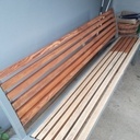 Restauration d'un banc , métal/bois
