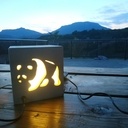 Veilleuse bois panda