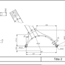 Potence avec bras réglable et cape d'aspiration pour scie à format