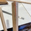 coupe à faire sur chaque haut/bas de baguette (ici haut, courte)