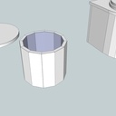 WC Sec Semi Arondi et Seau en douve