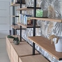 Ma nouvelle bibliothèque bois métal.