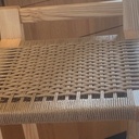 Tabouret haut, frêne et corde danoise