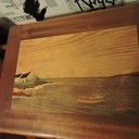 Chevet  en sapelli avec marqueterie 1 er année de cap