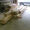 Une charpente de terrasse couverte en mélèze