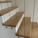 Habillage escalier béton en frêne massif