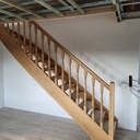 Escalier quart tournant et garde-corps en chêne