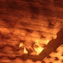 Marqueterie femme au papillons