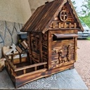 Nouvelle boite a lettres en bois brulé