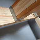 La poutre centrale dans son logement sur mesure