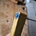 Cadre de scie à araser, sorti d'une bûche