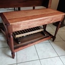 Banc d'orgue Hammond en acajou