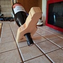 Support en bois pour bouteille