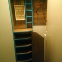 Là je fais un meuble d'entrée pour les chaussures et le reste