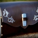 Sacoche bois et cuir