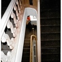 Garde corps débillardé sur muret en stuc