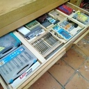 Établi en hêtre chêne et sapeli