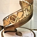 Escalier prenant la forme d'un œuf sur la vue en plan