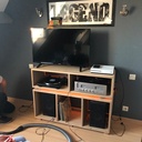 Meuble tv/vinyle en chêne