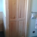 Porte en châtaignier à quatre panneaux