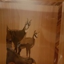 Marqueterie de 2 chamois