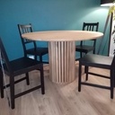 Table ronde chêne massif