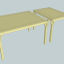 Les deux tables en version "haute"