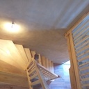 Escalier quart tournant frêne