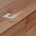 Meuble TV en merisier texturé
