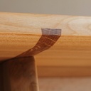 Table basse chêne-merisier