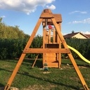 Portique balançoire et tobogan