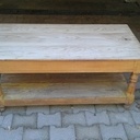 Table haute transformée en table basse