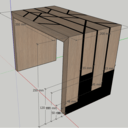Tabouret d'apéro avec joints type pont de bateau par Ponpon