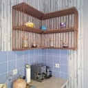 Étagère de coin - trois étages