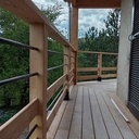 Garde-Corps de terrasse en Meleze et métal