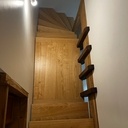 Escalier quart tournant double limon central