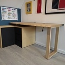 Bureau en frêne et fibra color noir