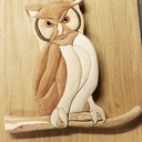 Hiboux en intarsia