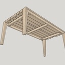 Grande table en bois massif