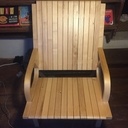 Fauteuil en bois cintrée